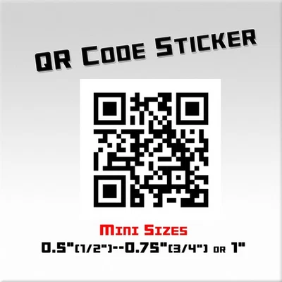 Custom QR Code Sticker Printed Laminated Personalized Business Website link V1 - Image 1 of 4