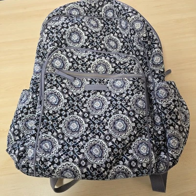 Vera Bradley Iconic Campus XL Backpack Floral Bag Zipper Compartments - Image 1 of 4