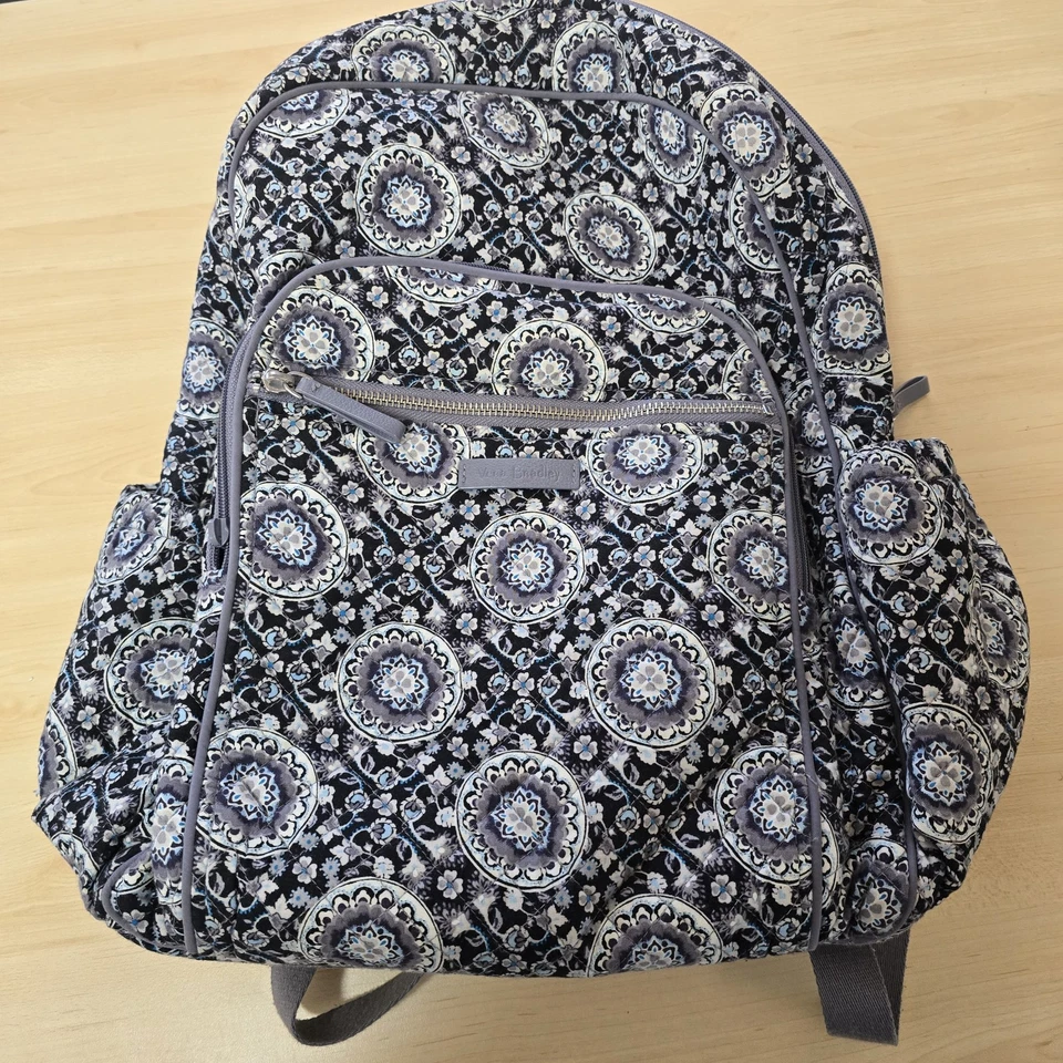 Vera Bradley Iconic Campus XL Backpack Floral Bag Zipper Compartments - Image 1 of 4