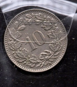 S655: Moneta Coin SVIZZERA 10 Rappen 1953 - Picture 1 of 1