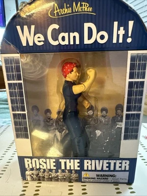 Archie McPhee Rosie the Riveter Action Figure NIB Vintage Style Toy - Image 1 of 4