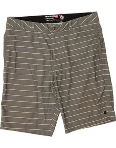 QUIKSILVER Mens Casual Shorts W38 XL Grey Striped RR12 - Picture 1 of 3