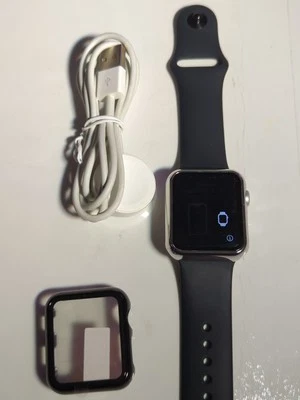 Apple Watch Series 3 38mm Silver Aluminum Case with Band & 2 Case Covers  - Image 1 of 4