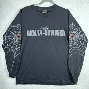 VTG Harley Davidson Spider Web Shirt Travis Scott Single Stitch USA Men’s Large - Picture 1 of 10