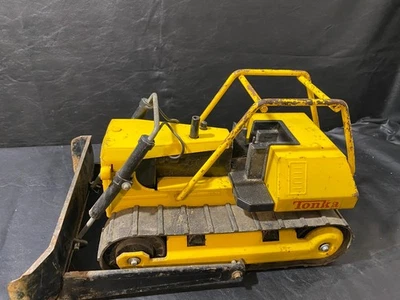 mighty Tonka vintage Bulldozer Bull Dozer T-9 pressed steel Construction vehicle - Image 1 of 4