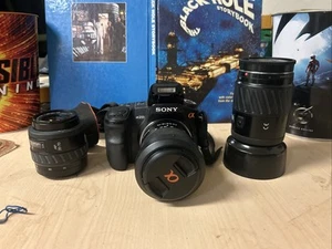 Sony Alpha A200 10.2MP DSLR w/18-70mm f3.5-5.6 lens, Plus 2 More Needs Battery - Picture 1 of 6