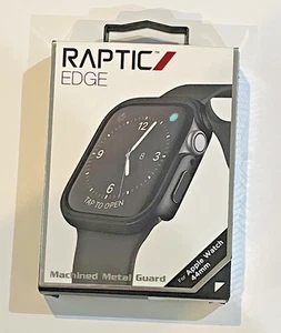NEW! Raptic Edge Machined Metal Guard for APPLE WATCH 44mm Series 4 5 6 SE Black - Picture 1 of 7
