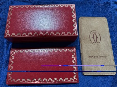 Винтажный Must de Cartier красный и золотой очки солнцезащитные очки коробка чехол, 6,5 x 3,5» - Изображение 1 из 4