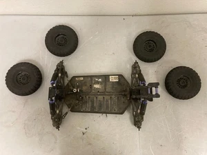 Traxxas RC Car Roller Chassis with 4 Tires Suspension Parts Lot – As Is for Reps - Picture 1 of 14