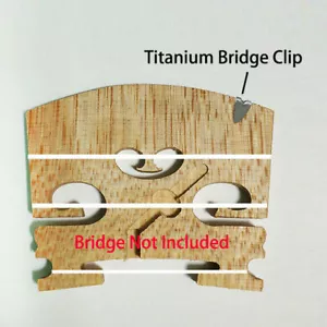4x Violin Viola Titanium Metal Bridge Clip E String Protector 0.025g - Picture 1 of 3