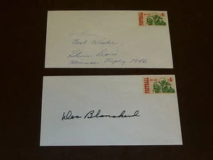 BUSTE CACHET FIRMATE HEISMAN WINNERS BLANCHARD E DAVIS ESERCITO CALCIO. - Foto 1 di 3