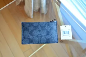 Coach CR407 Zip Card Case In Color block Signature Canvas - Picture 1 of 5