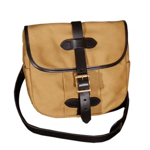 Messenger Bag Waterproof Olefin Canvas Cowhide Shoulder Strap Unisex Retro Bag - Picture 1 of 23