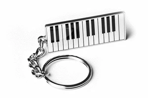 Keyboard Keyring - Music Themed Gift - Piano Student & Piano Teacher Gift - Zdjęcie 1 z 1
