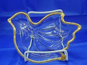 Mikasa Colomba della Pace Piatto Cristallo Bordo Oro Natale Usato in Ottime Condizioni - Foto 1 di 5