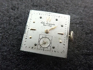 VINTAGE MEN'S 22.2MM JULES JURGENSEN WRIST WATCH MOVEMENT - RUNNING - Picture 1 of 2