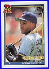 1991 Topps Desert Shield Darryl Hamilton Milwaukee Brewers #781