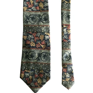 Vintage Etienne Aigner Men's Silk Tie Abstract Floral Pattern 59 in Long ~ Rare - Picture 1 of 4