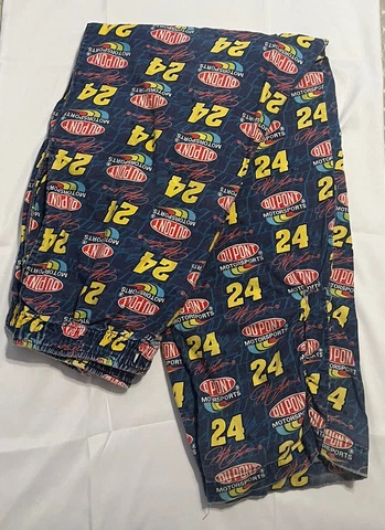 Vintage Y2K Nascar Jeff Gordon 24 Pajama Lounge Pants All Over Print SIZE Medium Cover