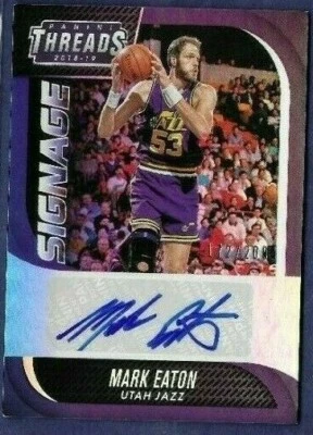 Mark Eaton 2018-19 Panini Threads Auto #d /200 Utah Jazz - Image 1 of 2