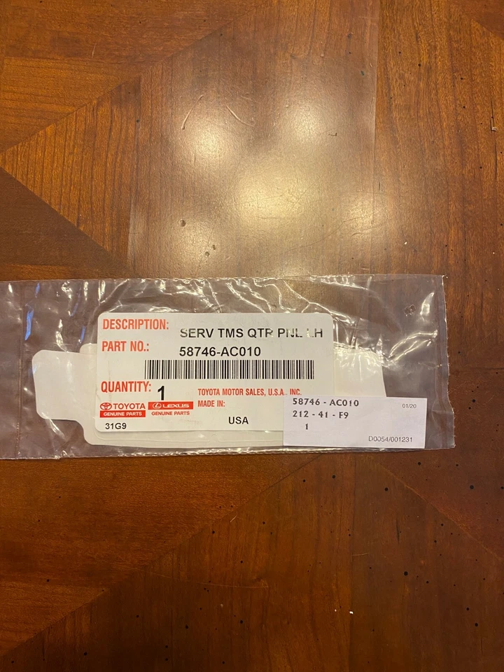 Protector deflector de piedra panel Toyota Avalon 2000 2001 2002 2003 2004 LH 58746AC010 Foto 1 de 1