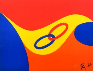 Alexander CALDER Friendship Braniff Airlines Original 1974 Lithograph - Picture 1 of 2