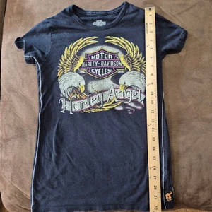 GIRLS SMALL HARLEY DAVIDSON ANGEL CREW NECK T-SHIRT By TRUNK LIMITED SMALL - Picture 1 of 7