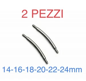 ANSE CURVE PERNI A MOLLA CINTURINO OROLOGIO 14mm 16mm 18mm 20mm 22mm 24mm - Foto 1 di 1