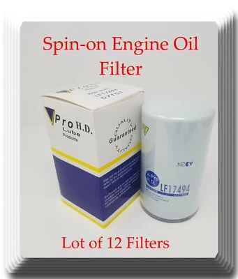LOT OF12 ENGINE OIL FILTER lLF17494 Fits: Blue Bird Dodge Ford w/Cummins Engine - Изображение 1 из 2
