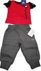NWT Champion Infant Boys Gray/Red Logo SS Crew T-Shirt & Sweatpants 2pc Set 12M