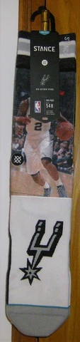 2015 STANCE NBA SAN ANTONIO SPURS KAWHI LEONARD SOCKS NEW WITH TAG SIZE L (9-12) Cover
