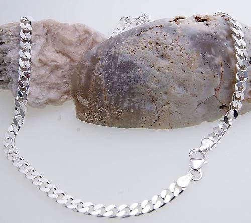 Catena Serbatoio Piatto Argento 925 5 MM 60 CM Collana Argento Sterling Unisex - Immagine 1 di 1