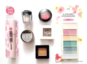 NEW 7 FULL SIZE eyeshadows / glitter pigments - Bellapierre + Japanese brands - Picture 1 of 1