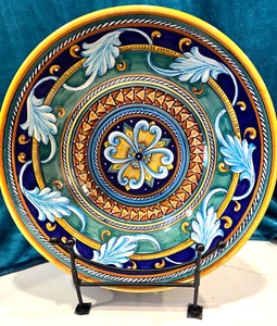 SELTENE 16,5”x 8” tiefe Sberna Dervid Italien Tauchen in eine Mayo Majolika handbemalte SCHÜSSEL - Bild 1 von 20