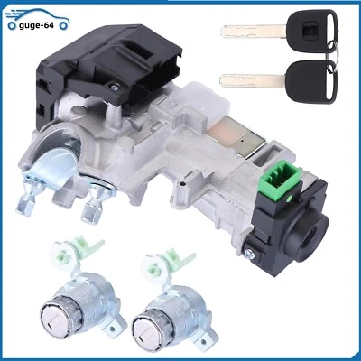 For Honda CRV 02-06 2.4L Ignition Switch Cylinder Door Lock w/ Keys Complete Set - Image 1 of 4