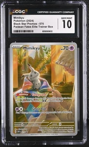 CGC 10 GEM MINT Mimikyu 075/SVP Black Star PROMO Paldean Fates ETB Pokemon 012 - Bild 1 von 2