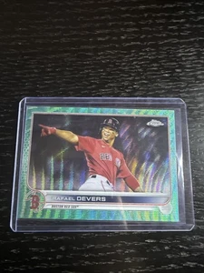 2022 Topps Chrome #171 Rafael Devers Aqua Wave Refractor #/199 - Imagen 1 de 3