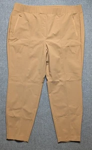Lane Bryant On The Go Slim Ankle Length Pull On Pants With Pockets Tan Size 20 - Picture 1 of 5
