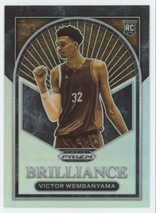 2023-24 Panini Prizm Draft Picks SILVER Brilliance Victor Wembanyama Rookie #1 - Picture 1 of 2