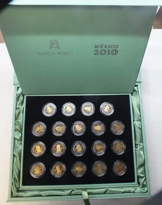2010 Mexico Independence Bicentennial 5 Pesos Proof Coin Set COA Box - P234 - Image 1 of 4