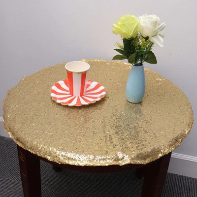  Set of 2 Tisch Deko Tischdecke Rund Für Die Hochzeit Runder Tischläufer - Bild 1 von 4