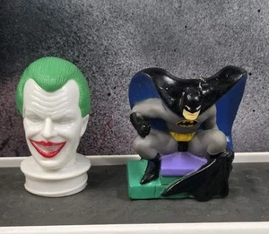 Batman & Joker 3 Stk. DC Comics Topps Candy Head Dispenser Vintage 1989 - Bild 1 von 4