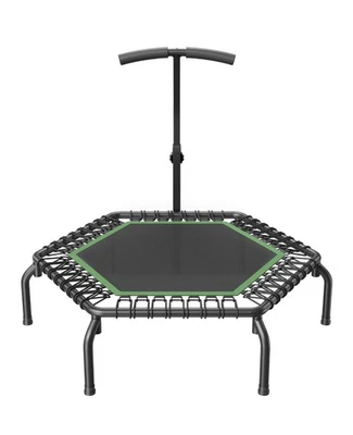 VEVOR 48" Mini Fitness Trampoline Adults Indoor Exercise Rebounder with Handle - Image 1 of 3