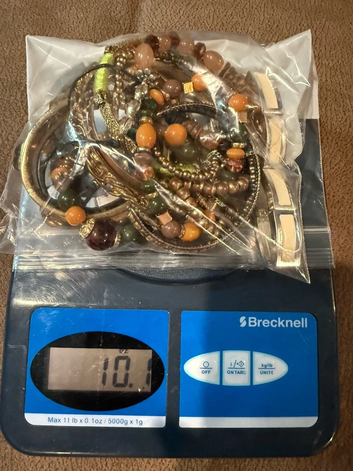 Lot of 15 Fashion Bracelets Bangles Cuffs Enamel Beaded Mixed Metal Tones/Styles - Image 1 of 4