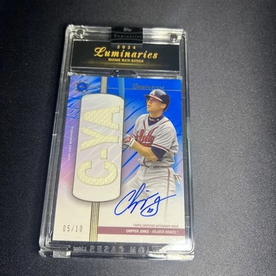 2024 Topps Luminaries Chipper Jones Autograph Relic HR Kings Jersey Auto #/10 - Image 1 of 2