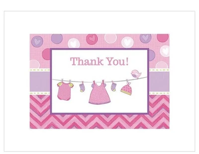 Tarjetas de agradecimiento Baby Shower 8 quilates Foto 1 de 3