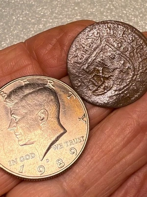 1606 Countermarked To 1641 1642 8 To 12 Maravedis Silver Billon Spanish Coin #1U - Image 1 of 4