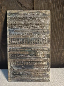 Vintage Buchdruck Druckblock NUR PLATTE Noten religiös Hymne SCHWER - Bild 1 von 5