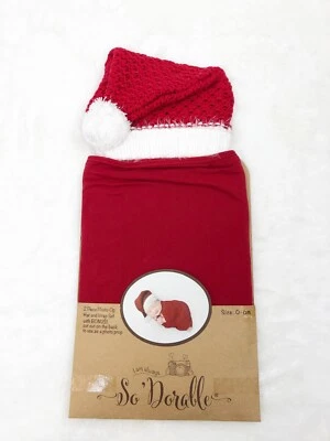 Набор из 2 шляп и оберток для фотосессии — такая дородная детская фотография на заказ для рождественских праздников - Изображение 1 из 4