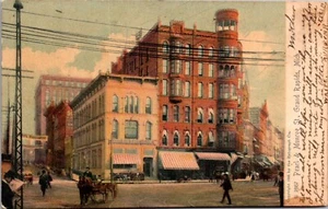 Postcard Grand Rapids Michigan Pearl & Monroe St Antique Card 1905 Posted 1909 - Picture 1 of 2
